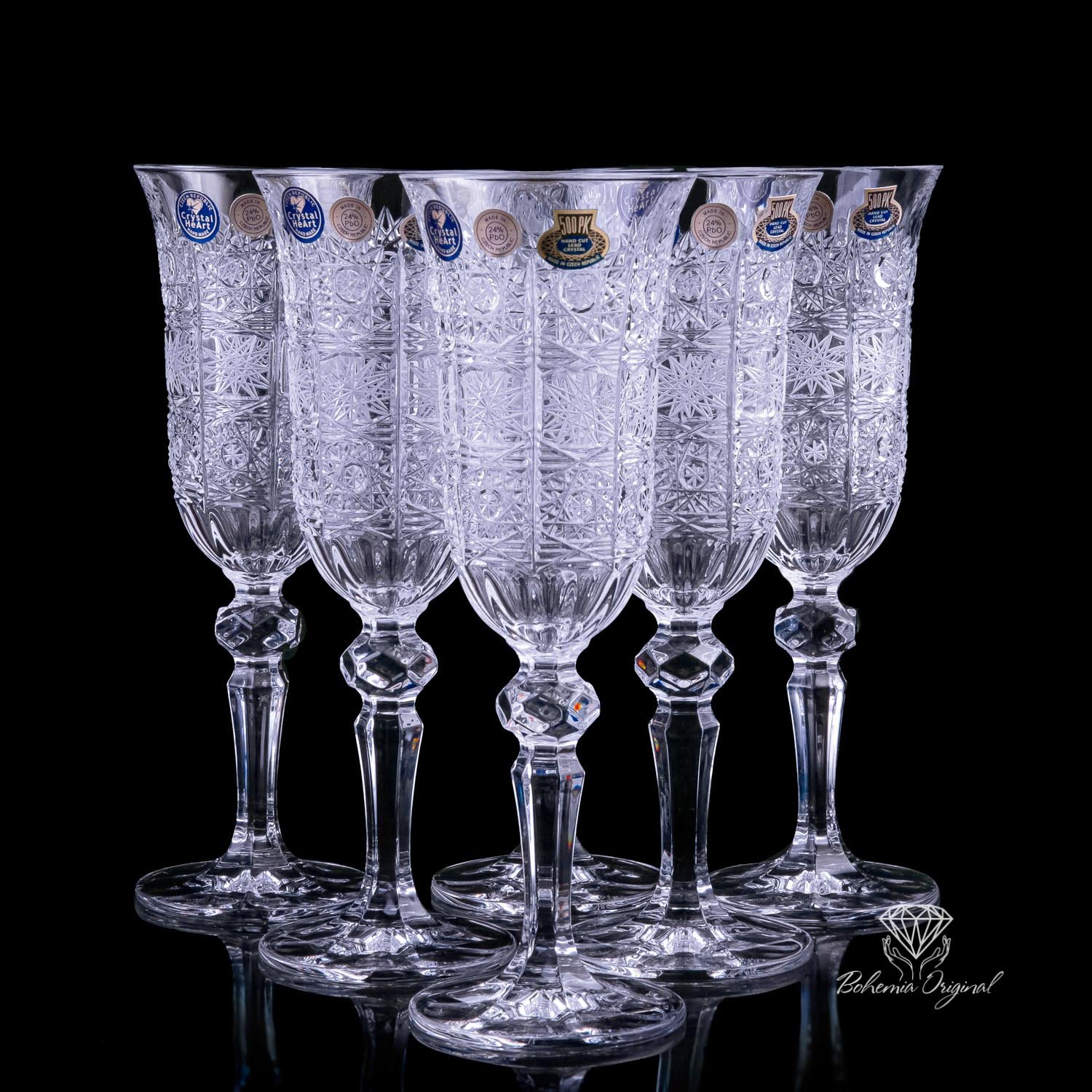 Crystal liquor glasses, 60ml, 6 pieces