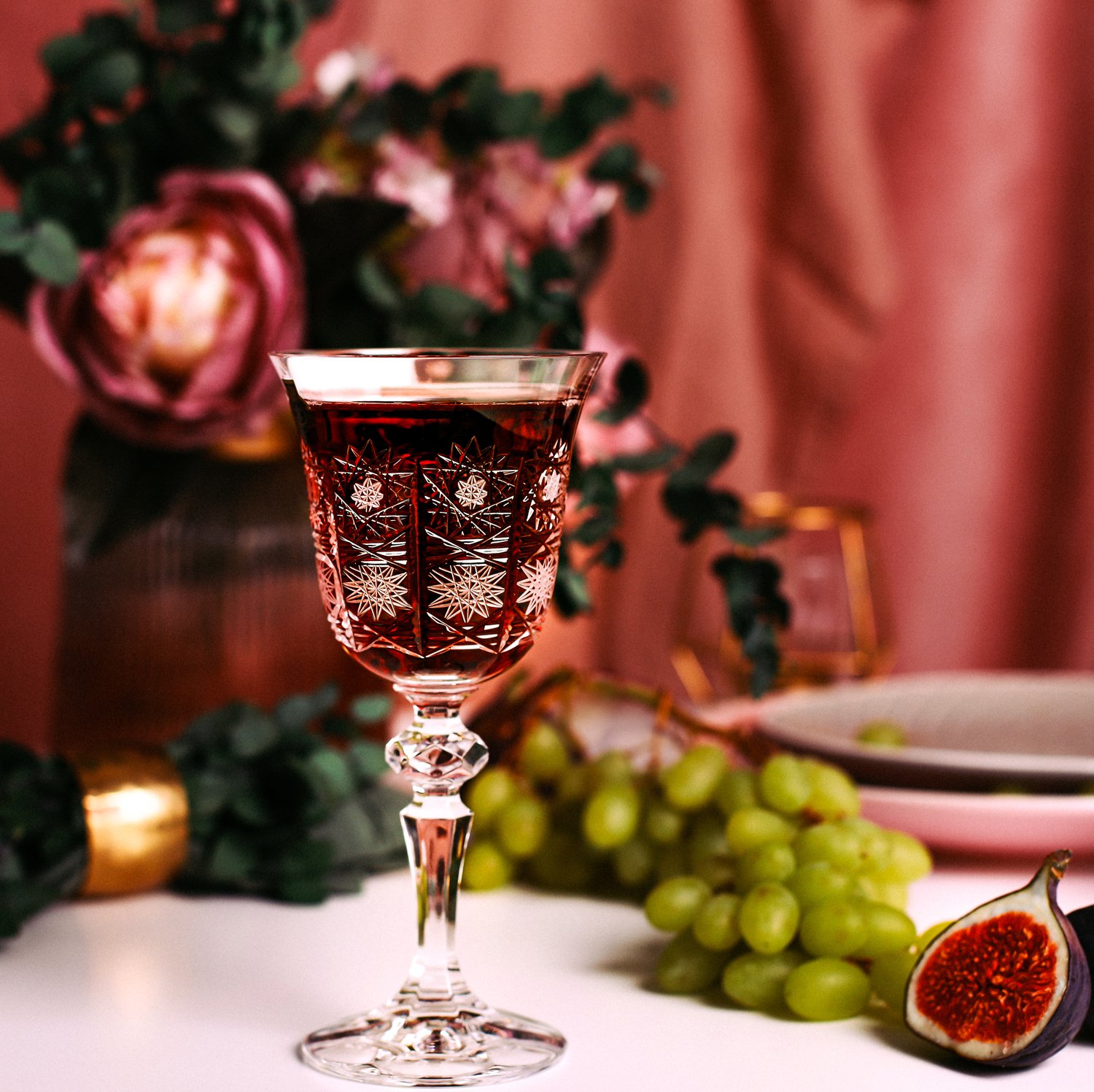 Red Wine Crystal glasses 220ml - Bohemia Crystal - Original crystal from  Czech Republic.