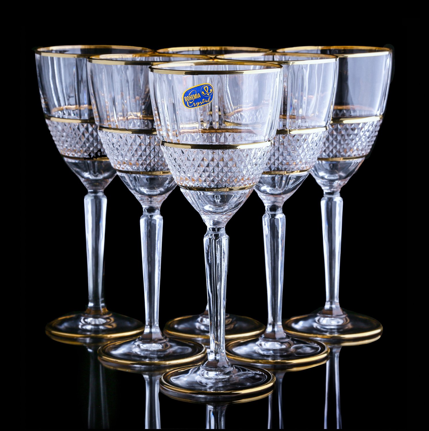 BOHEMIA CRYSTAL WINE GLASSES – BRILANTE COLLECTION - Bohemia Crystal -  Original crystal from Czech Republic.