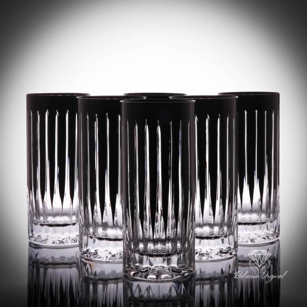 Crystal Shot Drink Glasses Color Tornado design - Bohemia Crystal -  Original crystal from Czech Republic.