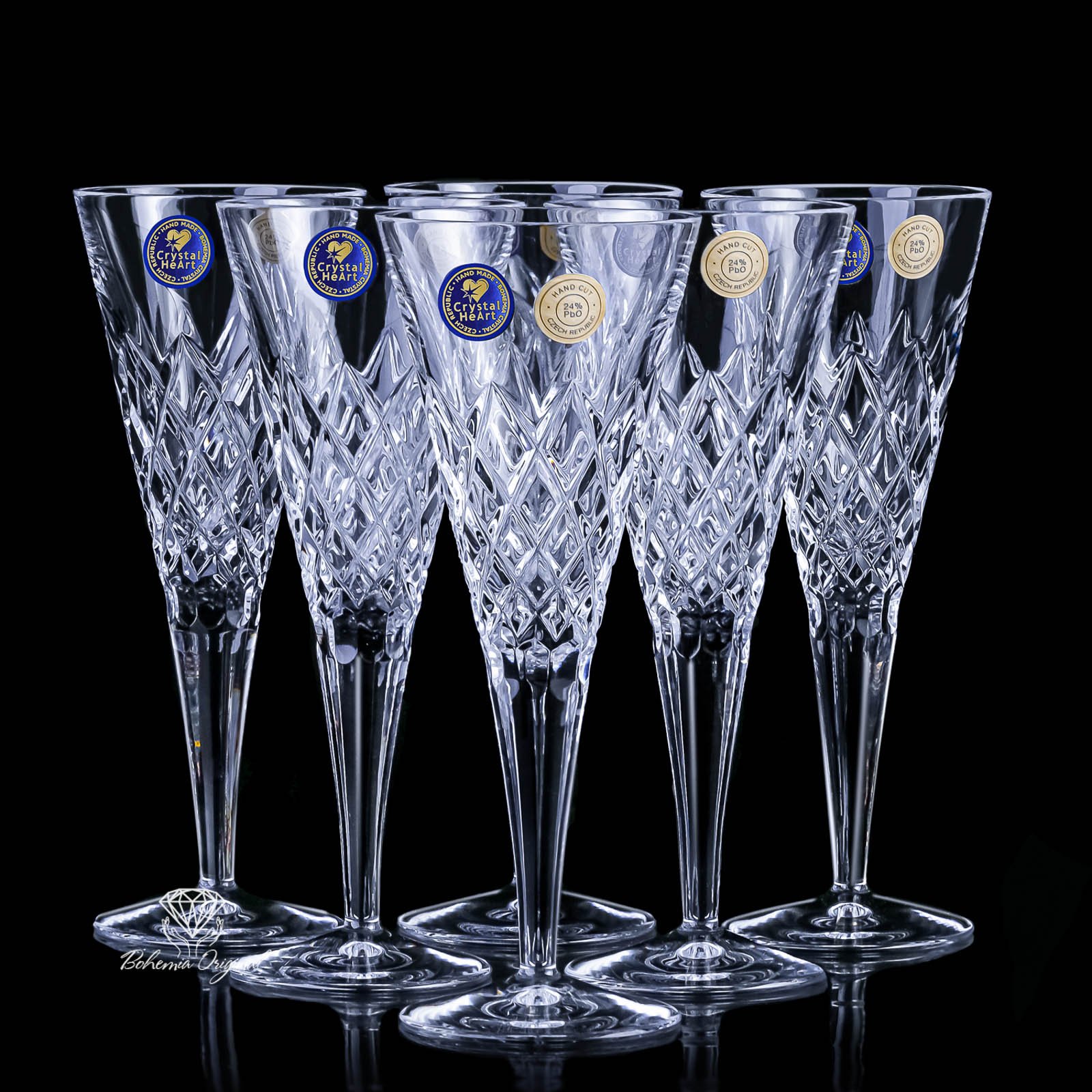Handcrafted 400ml Massive Lead Crystal Red Wine Glasses