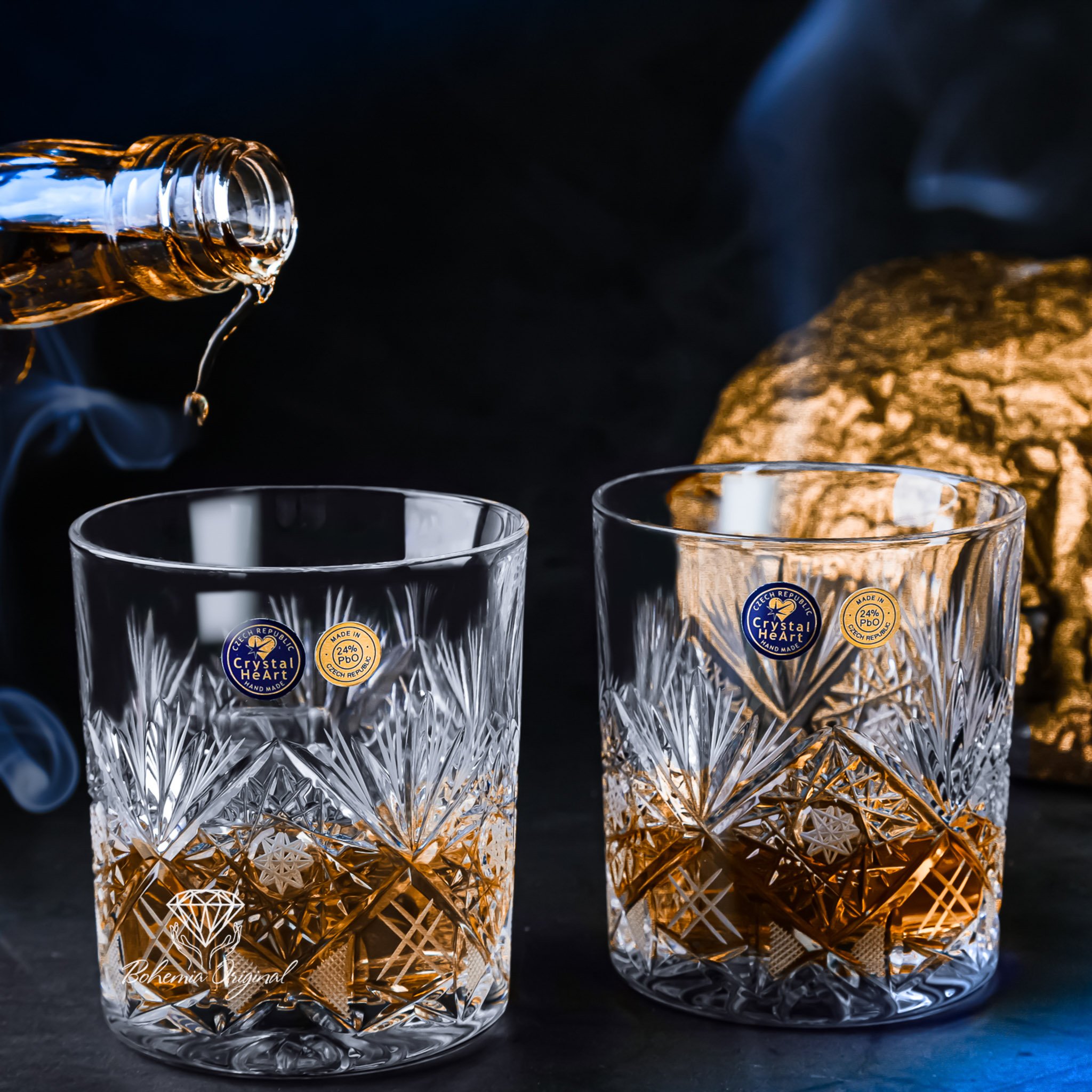 CRYSTAL WHISKEY GLASSES – 320ml - Bohemia Crystal - Original crystal from  Czech Republic.