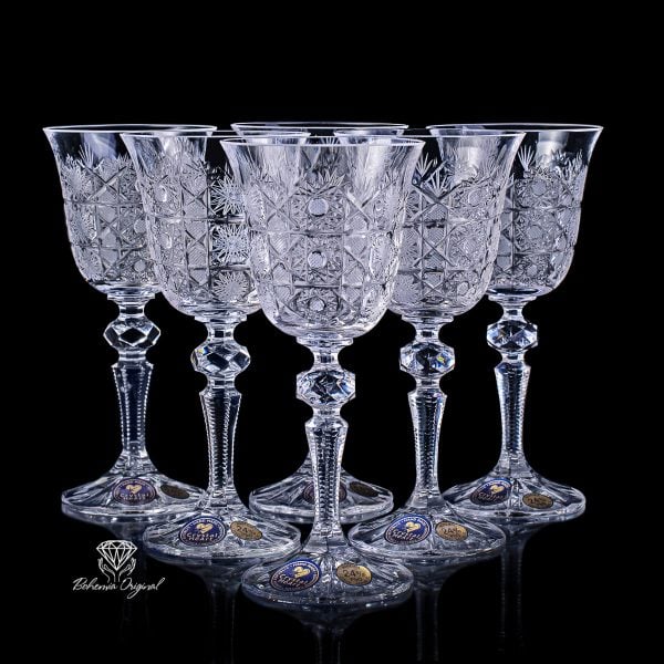Red Wine Crystal glasses 220ml - Bohemia Crystal - Original crystal from  Czech Republic.